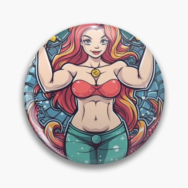 Item preview, MuscleMaid: The Hilarious Gym-Ready Mermaid for Bodybuilding Motifs & Fitness Inspiration, Complete w/ Strength Training & Wellness Adoration! designed and sold by DooodleGod.