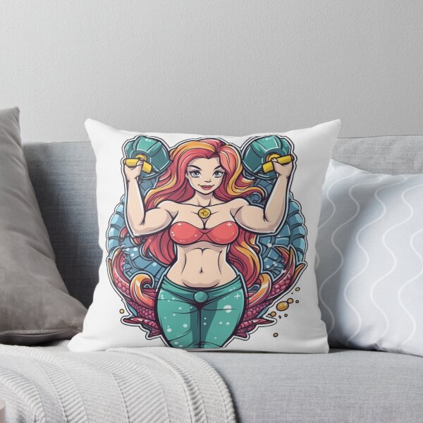 Item preview, MuscleMaid: The Hilarious Gym-Ready Mermaid for Bodybuilding Motifs & Fitness Inspiration, Complete w/ Strength Training & Wellness Adoration! designed and sold by DooodleGod.