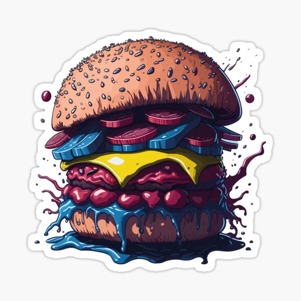 Big Burger Sticker — LuxCups Creative