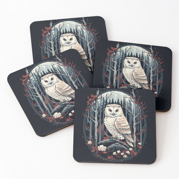 Item preview, Enchanting Barn Owl in Moonlit Forest | Cottage core style designed and sold by Shegohi.