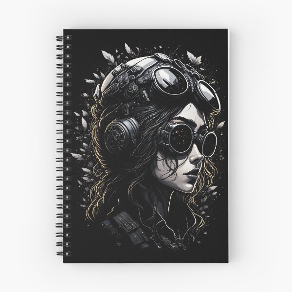 Item preview, Steampunk Style Female Pilot Vintage Portrait designed and sold by SoccaTamam.