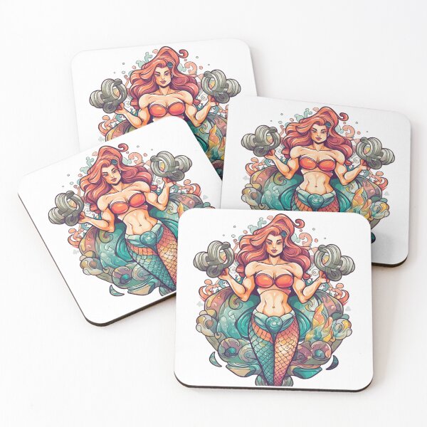 Item preview, MerMusc: Train Like a Mermaid Bodybuilder with Brawny Designs designed and sold by DooodleGod.