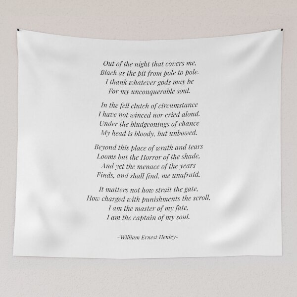 Item preview, Invictus Poem designed and sold by Paigaam.