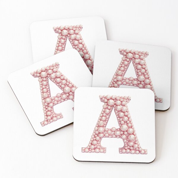 Item preview, Pink Pearl Girly Letter 'A' Sticker - Decorate with Elegance designed and sold by ZedOhEe.