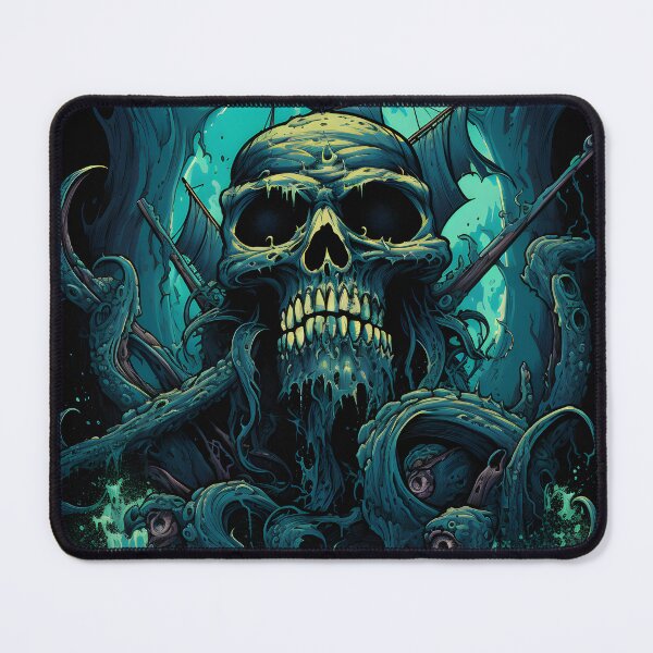 Item preview, Cthulhu Sea Monster Pirate Ship Art designed and sold by ShepherdsPieMan.