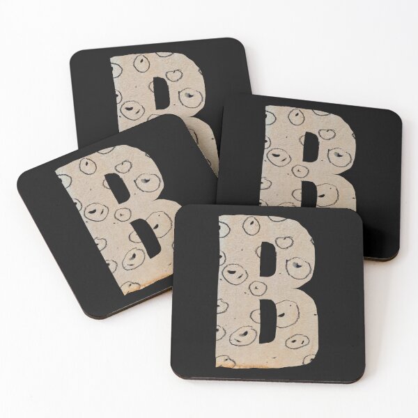 Item preview, Capital letter B cut out paper alphabet black designed and sold by Yana Mustafina | Boho Soulful Designs.