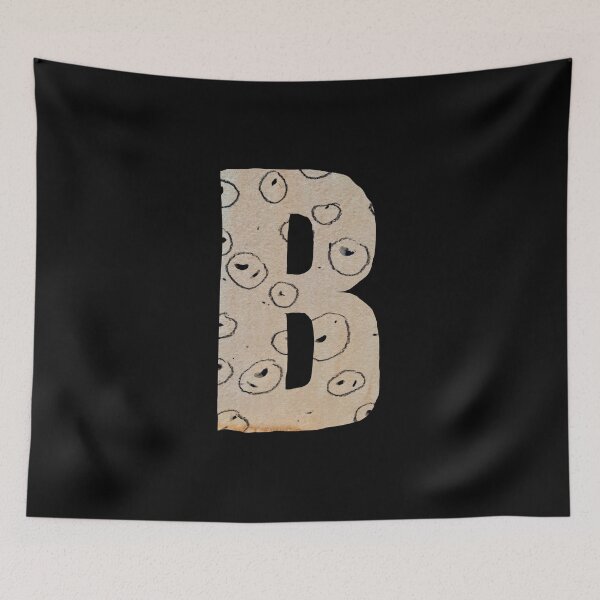 Item preview, Capital letter B cut out paper alphabet black designed and sold by Yana Mustafina | Boho Soulful Designs.