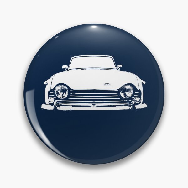 Artikelvorschau, Triumph TR250 britischer Monoblock-Oldtimer der 1960er Jahre, weiß entworfen und verkauft von soitwouldseem.