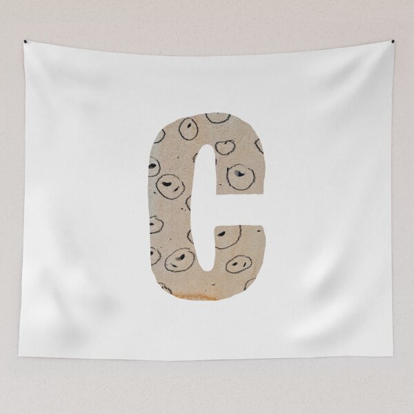 Item preview, Capital letter C cut out paper alphabet designed and sold by Yana Mustafina | Boho Soulful Designs.