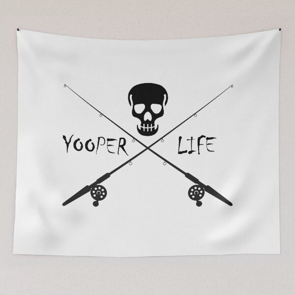 Item preview, Yooper Life Skull & Fishing Poles designed and sold by TheYooperLife.