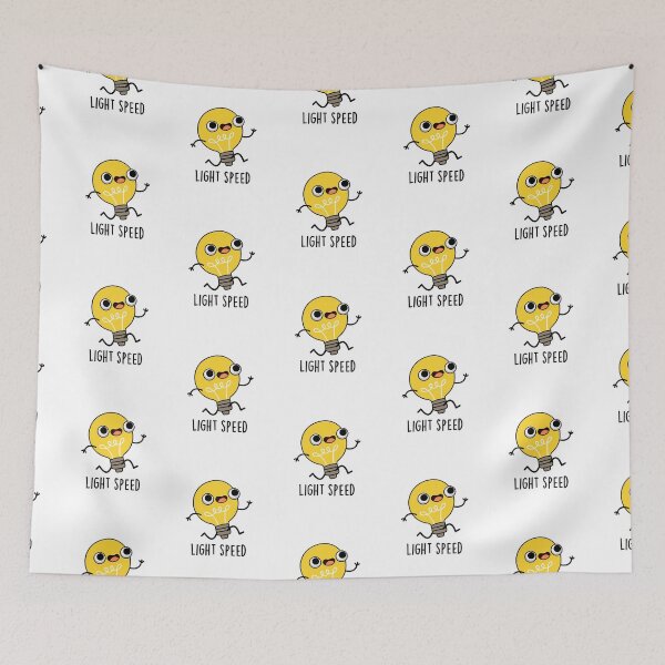 Item preview, Light Speed Funny Running Bulb Puns  designed and sold by punnybone.