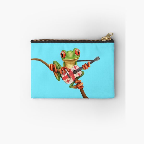 Item preview, Tree Frog Playing Georgian Flag Guitar designed and sold by JeffBartels.