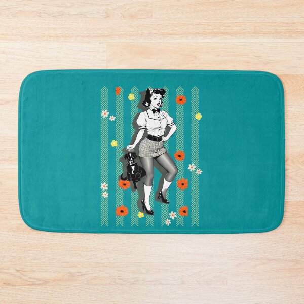 Item preview, PINUP GIRL AND DOG  - Funny Pinup Girl by CallisC Arts designed and sold by CallisC-Arts.