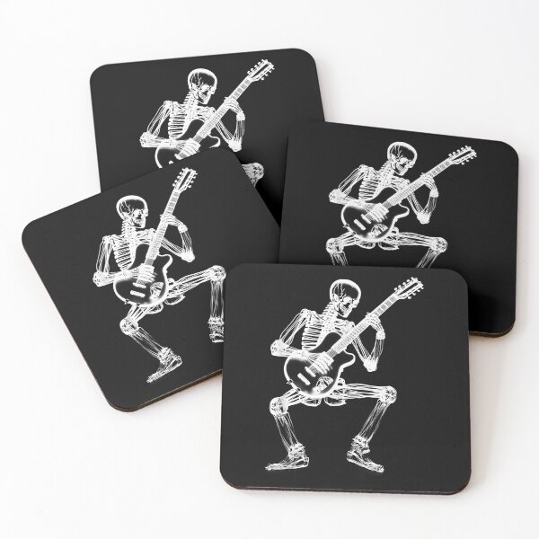 Item preview, Halloween Horror Skeleton Guitarist Guy Spooky Rock Band  designed and sold by KennethMeyer.