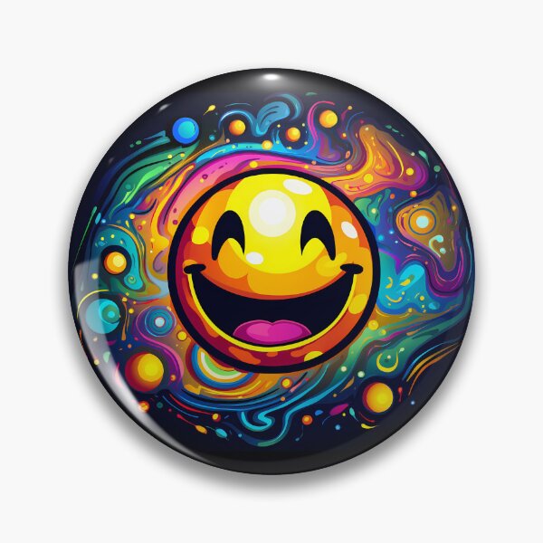 Item preview, Happy Groovy Trippy Smiley Face designed and sold by AwesomeAiArt.