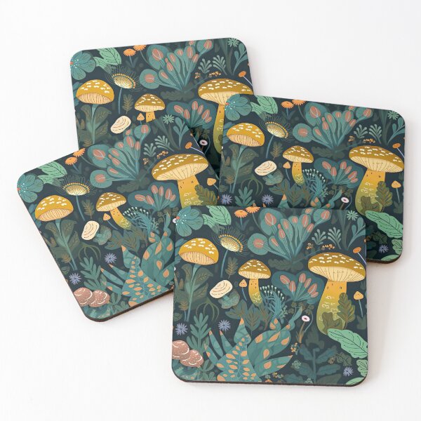 Item preview, Aesthetic Mushrooms and Plants Background designed and sold by TheFullFantasy.