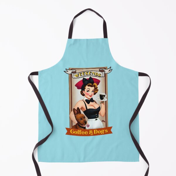 Item preview, Weekends. Coffee & Dogs.  - Funny Pinup Girl by CallisC Arts designed and sold by CallisC-Arts.