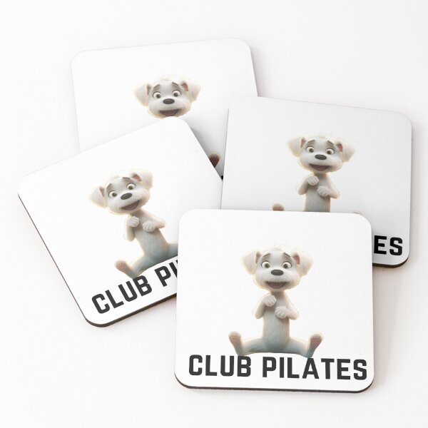 Item preview,  Club Pilates white dog on mat  designed and sold by Socool101.