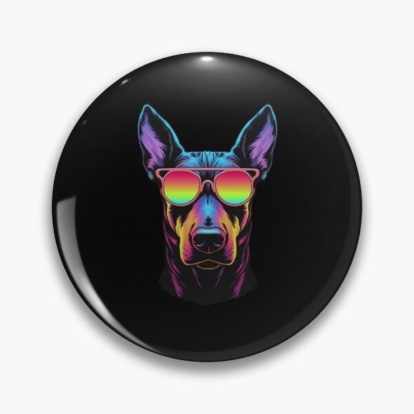 Artikelvorschau, DOBERMANN-HUND TRÄGT COOL NEON SONNENBRILLE Midjourney AI Artwork entworfen und verkauft von davidjulie.