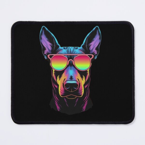 Item preview, DOBERMAN DOG WEARING COOL NEON SUNGLASSES  Midjourney AI Artwork designed and sold by davidjulie.