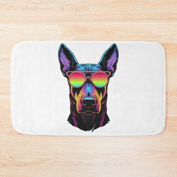 Item preview, DOBERMAN DOG WEARING COOL NEON SUNGLASSES  Midjourney AI Artwork designed and sold by davidjulie.