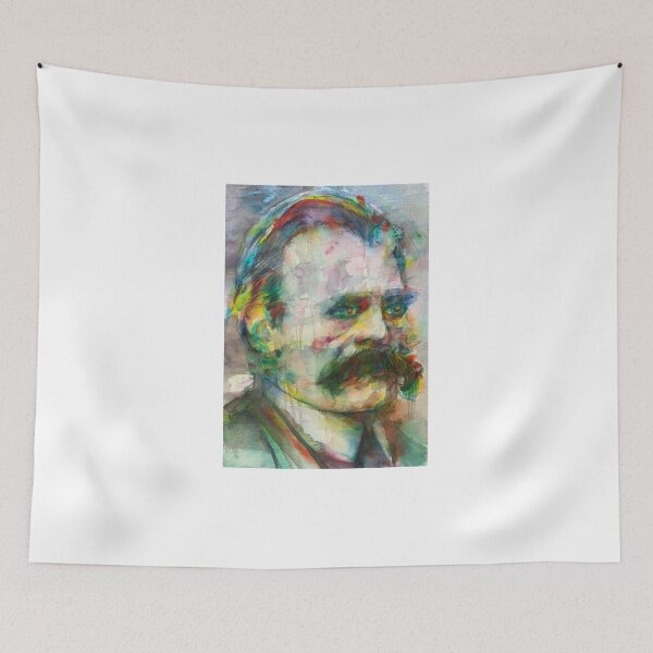Item preview, FRIEDRICH NIETZSCHE watercolor portrait. 17 designed and sold by lautir.