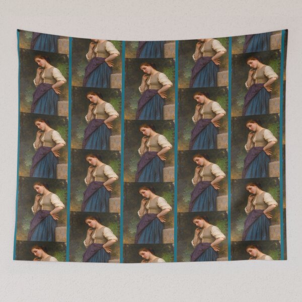 Item preview, William Adolphe Bouguereau -The Shepherdess designed and sold by HerrmannAdela.