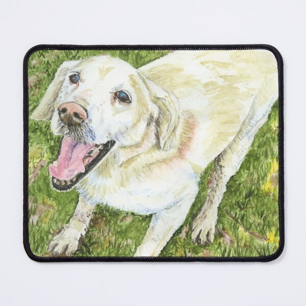 Item preview, Labrador Retriever playing on the grass designed and sold by LymphomaLass.