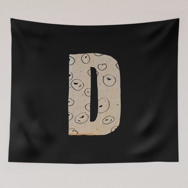 Item preview, Capital letter D cut out paper alphabet black designed and sold by Yana Mustafina | Boho Soulful Designs.