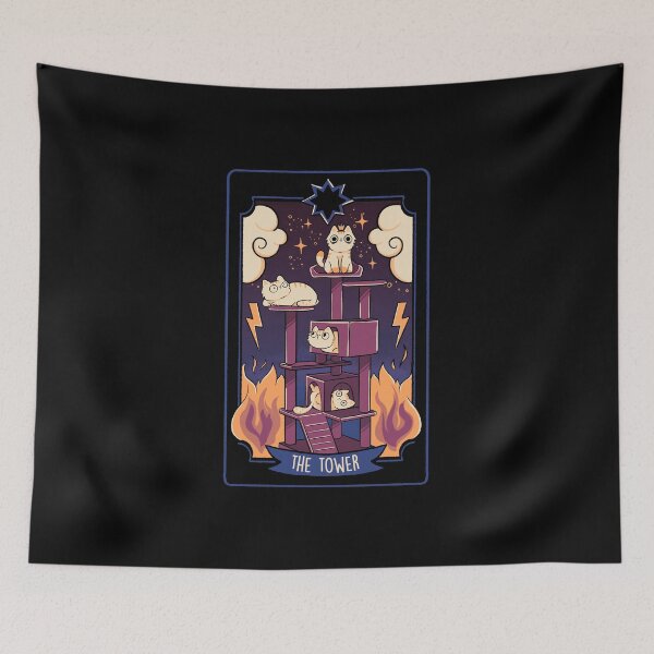 Item preview, The Tower Cat Tarot by Tobe Fonseca designed and sold by Tobe Fonseca®.