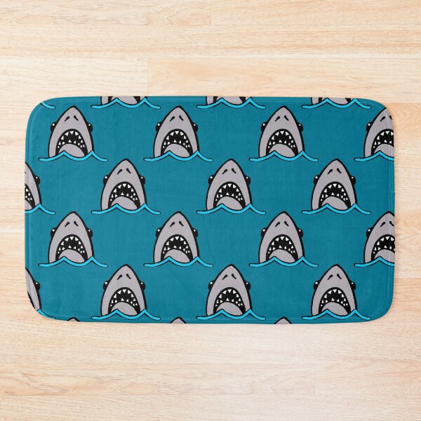 Item preview, Shark Attack Pattern on blue seas designed and sold by Quick Brown Fox Canada.