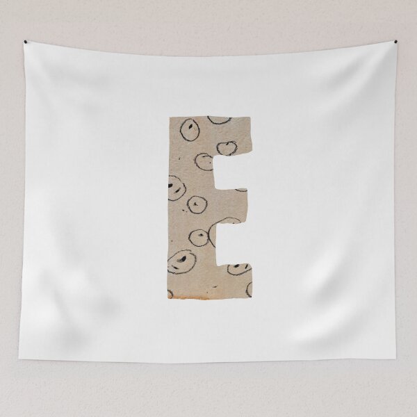 Item preview, Capital letter E cut out paper alphabet designed and sold by Yana Mustafina | Boho Soulful Designs.