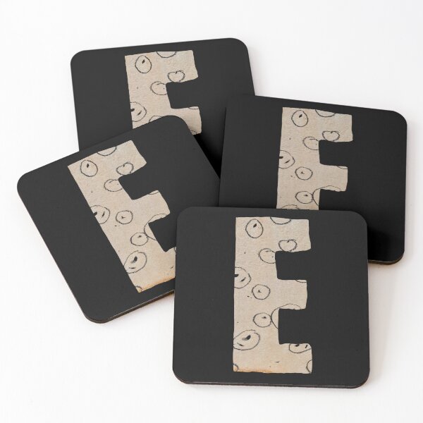 Item preview, Capital letter E cut out paper alphabet black designed and sold by Yana Mustafina | Boho Soulful Designs.