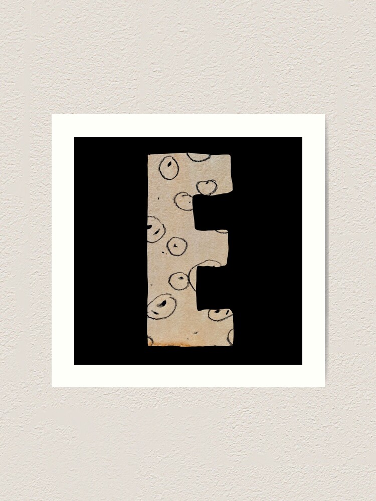 Capital letter E cut out paper alphabet black capital-letter-e-cut-out-paper-alphabet-black-art-print-for-sale-by-calligramus-redbubble