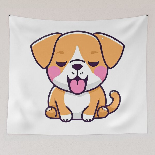 Item preview, Adorable Panting Cartoon Dog designed and sold by TheFullFantasy.