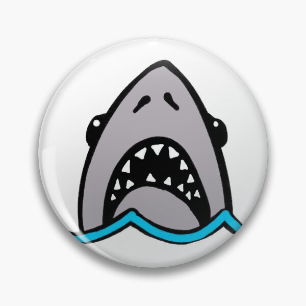 Item preview, Shark Attack pattern on white designed and sold by Quick Brown Fox Canada.