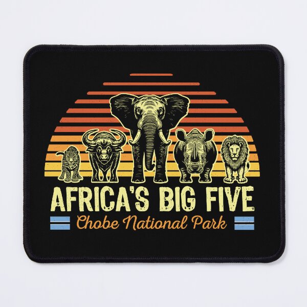 Item preview, Africa's Big Five Safari | Leopard Rhino Elephant Buffalo Lion | Big 5 Africa | Chobe National Park designed and sold by d247.