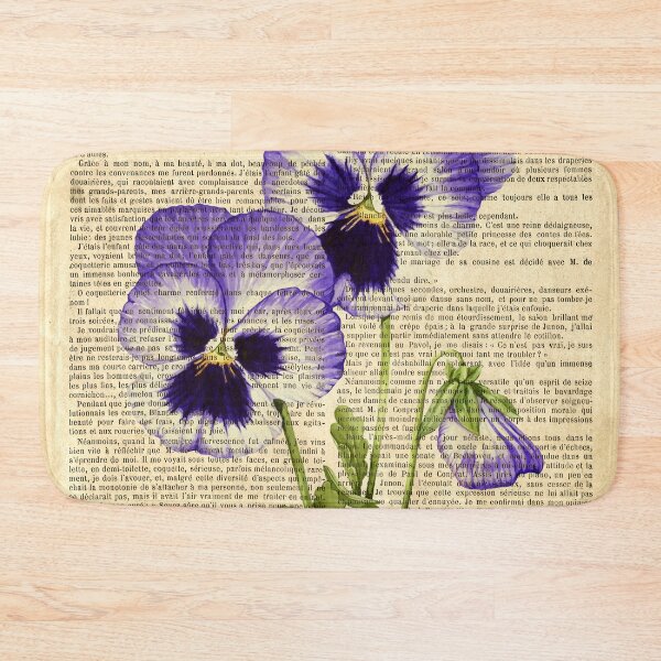 Item preview,  Botanical print, on old book page - pansies designed and sold by Art by Lilia.