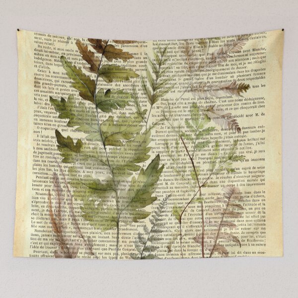 Item preview,  Botanical print, on old book page 1 designed and sold by Art by Lilia.