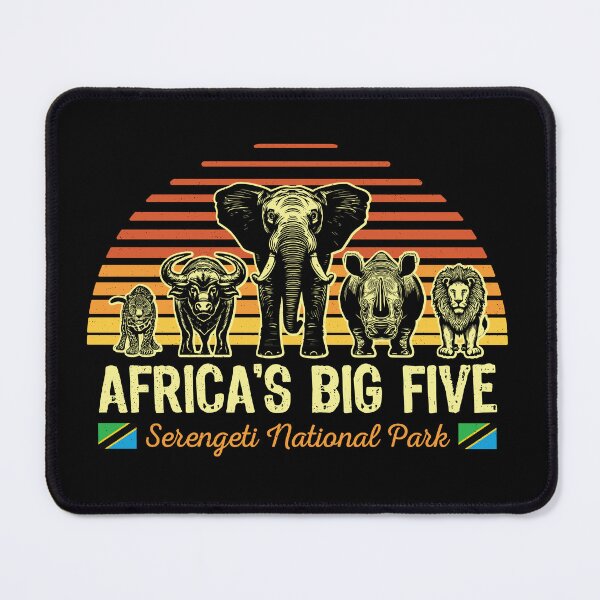 Item preview, Africa's Big Five Safari | Leopard Rhino Elephant Buffalo Lion | Big 5 Africa | Serengeti National Park designed and sold by d247.