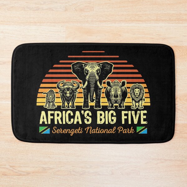 Item preview, Africa's Big Five Safari | Leopard Rhino Elephant Buffalo Lion | Big 5 Africa | Serengeti National Park designed and sold by d247.
