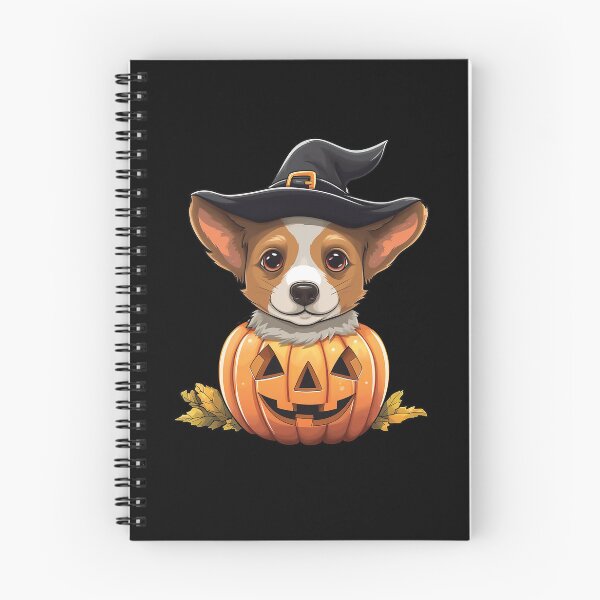 Aperçu de l'œuvre Chiot d'automne mignon Corgi Halloween avec des citrouilles créée et vendue par VermintStudio.