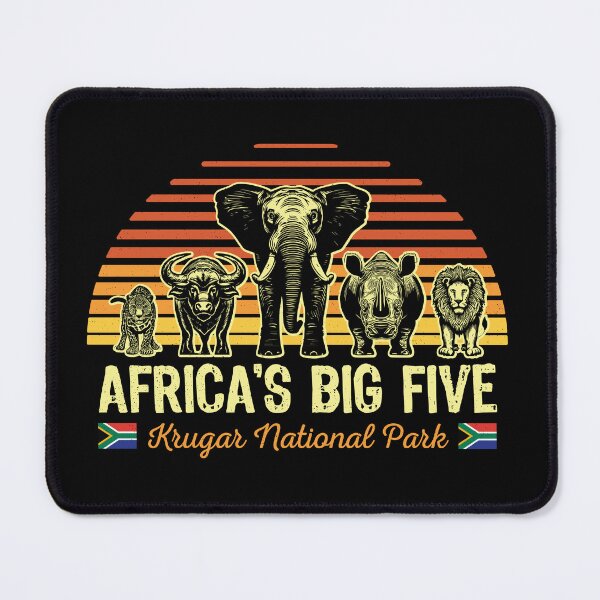 Item preview, Africa's Big Five Safari | Leopard Rhino Elephant Buffalo Lion | Big 5 Africa | Kruger National Park designed and sold by d247.