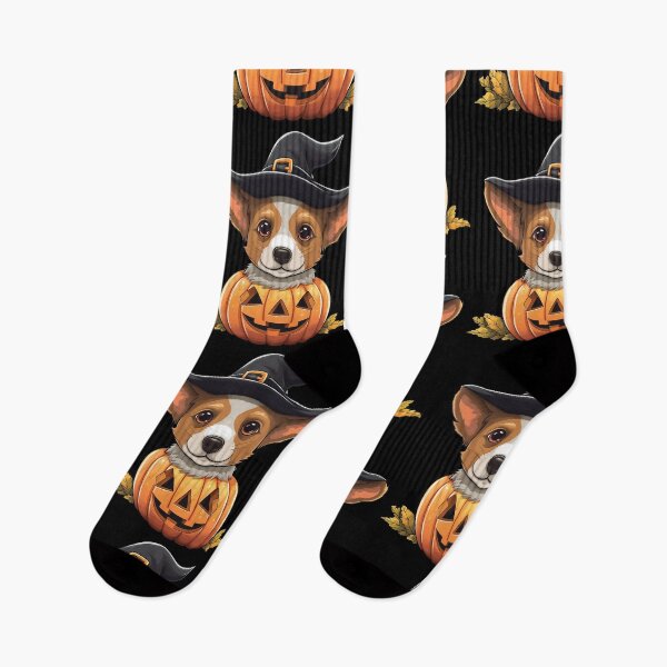 Item preview, Cute Corgi Halloween Autumn Puppy with Pumpkins designed and sold by VermintStudio.