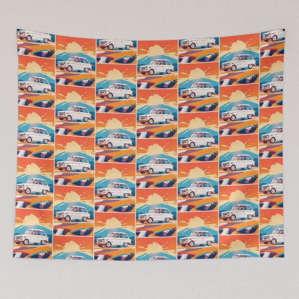 Item preview, Trabant Retro Car - Vintage Beach Lover designed and sold by Ridiculam Toga.