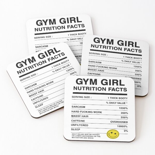 Item preview, GYM GIRL NUTRITION FACTS designed and sold by theStellar.