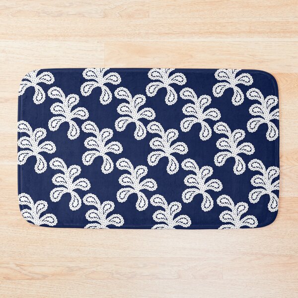 Item preview, white leaf on blue designed and sold by zed1967.