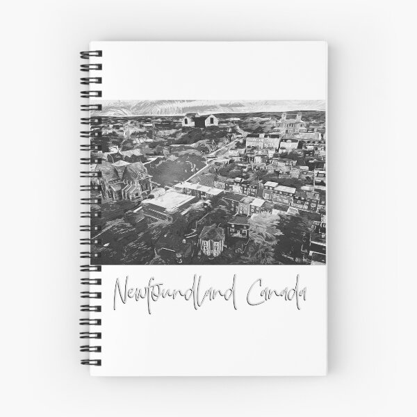 Item preview, Black and White Newfoundland Cityscape, Canada Locations designed and sold by DiPabloStudio.