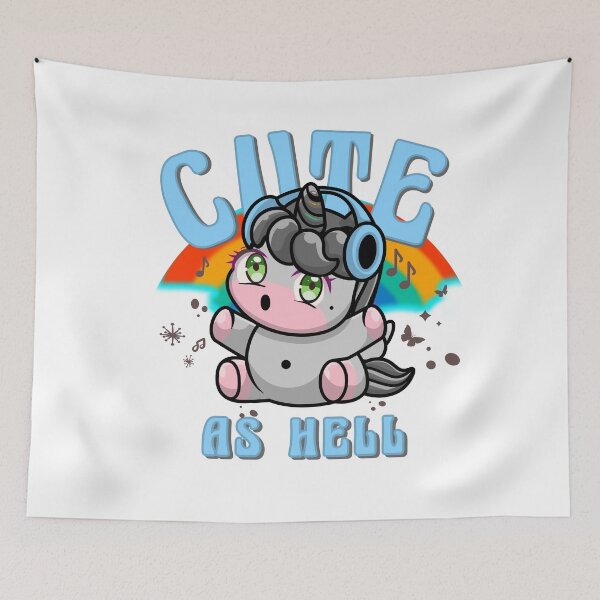 Item preview, cute unicorn in rainbow designed and sold by vibeno1.