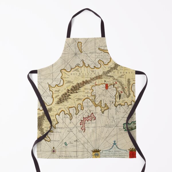 Item preview, Vintage Map of St Thomas USVI (1719) designed and sold by BravuraMedia.